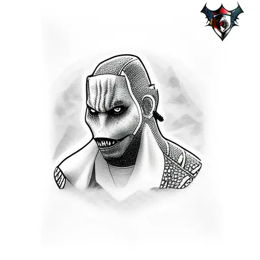 king shark from suicide squad as biggie tattoo design idea