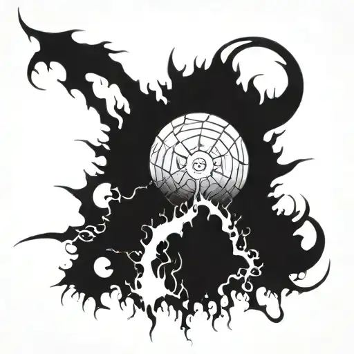 something associated with chaos and destruction  tattoo design idea