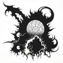 something associated with chaos and destruction  tattoo design idea