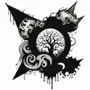 something associated with chaos and destruction  tattoo design idea
