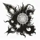 something associated with chaos and destruction  tattoo design idea