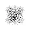 flores e borboletas tattoo design idea