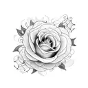 flores e borboletas tattoo design idea