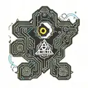 cute ghost tattoo design idea