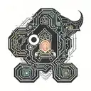 cute ghost tattoo design idea