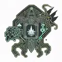 cute ghost tattoo design idea