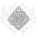 linkin park logo in flame tattoo design idea