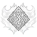 linkin park logo in flame tattoo design idea