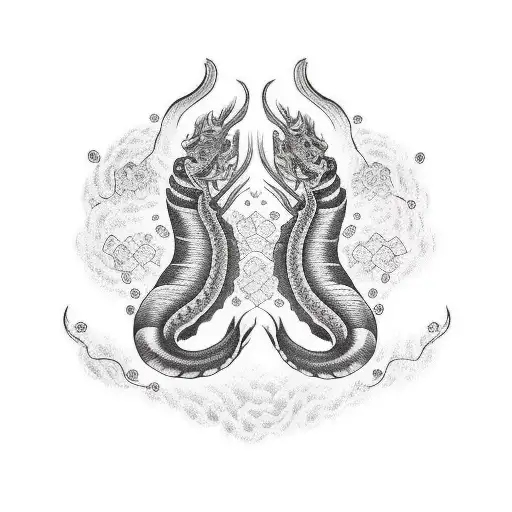 eel on hand tattoo design idea