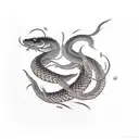 eel on hand tattoo design idea