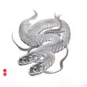 eel on hand tattoo design idea