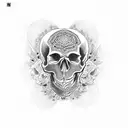 Skull tattoo design idea