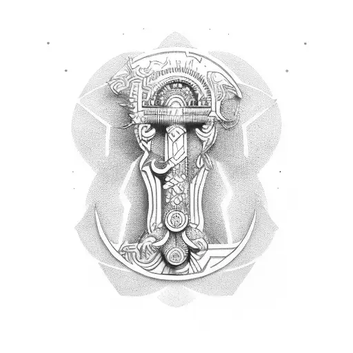 greek symbol of transform, creativity and deity  tattoo design idea