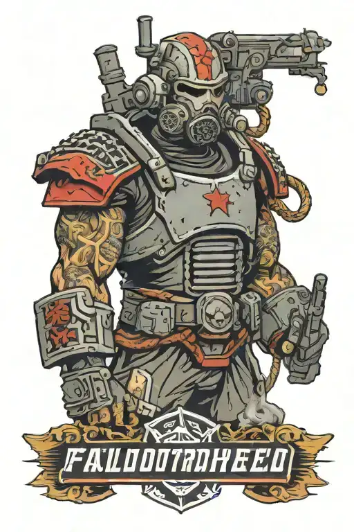 fallout brotherhood of steel tattoo design idea