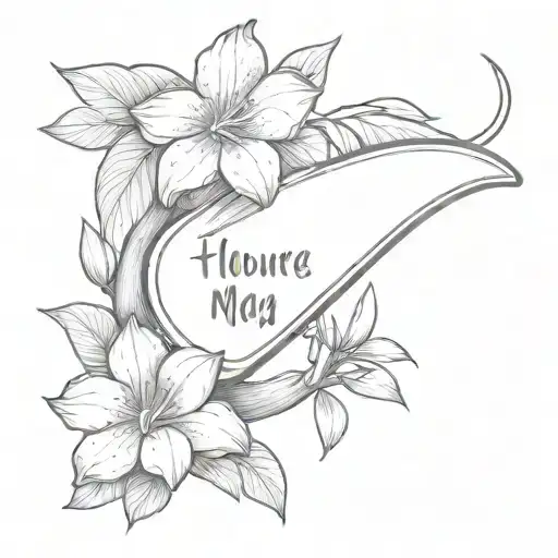 fortune cookie with the fortune saying "flowers may bloom again" tattoo design idea
