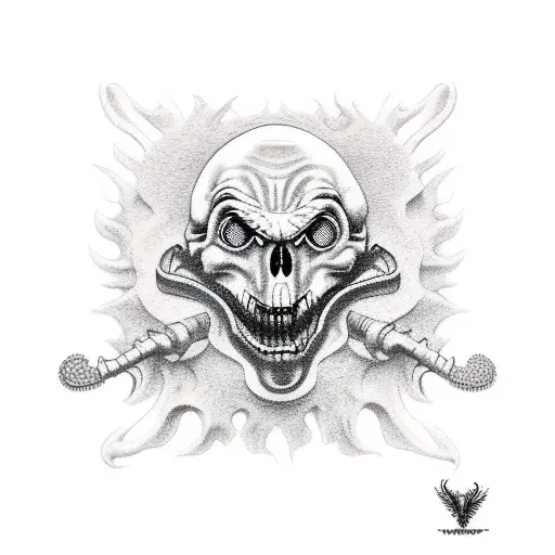 Ghoul  tattoo design idea
