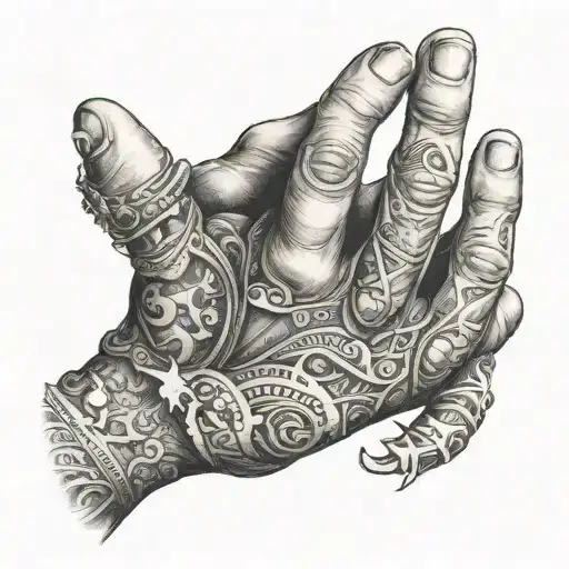 i want tattoo for hand side to thumb for a boy tattoo design idea