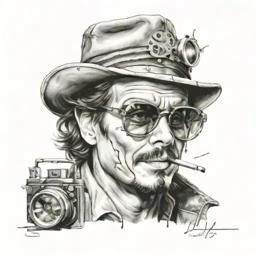 Johnny Deep fear and loathing in Hannover tattoo design idea