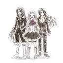 a mixture of fullmetal alchemist, code geass, and bakemonogatari tattoo design idea