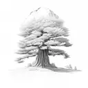 cedar tree tattoo design idea