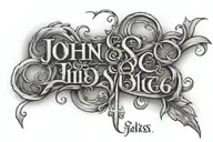 john 3:16 scripture intertwined tattoo design idea