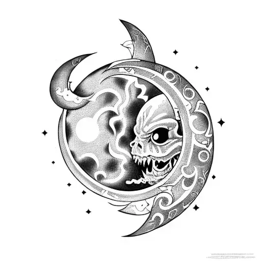 "Soul Eater Moon" and a turtoise tattoo design idea