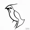 red bird tattoo design idea