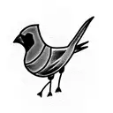 red bird tattoo design idea