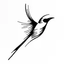 red bird tattoo design idea