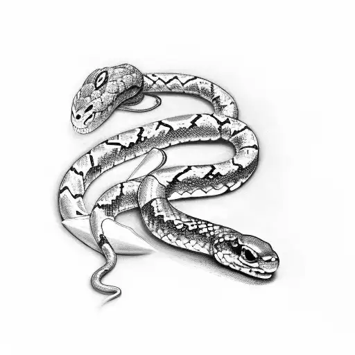Sword with snake wrapped around it tattoo design idea