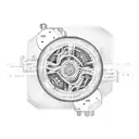 An open road winding through a mechanical circuit board landscape tattoo design idea