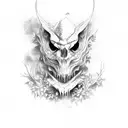  dark gothic nature aquarium tattoo design idea