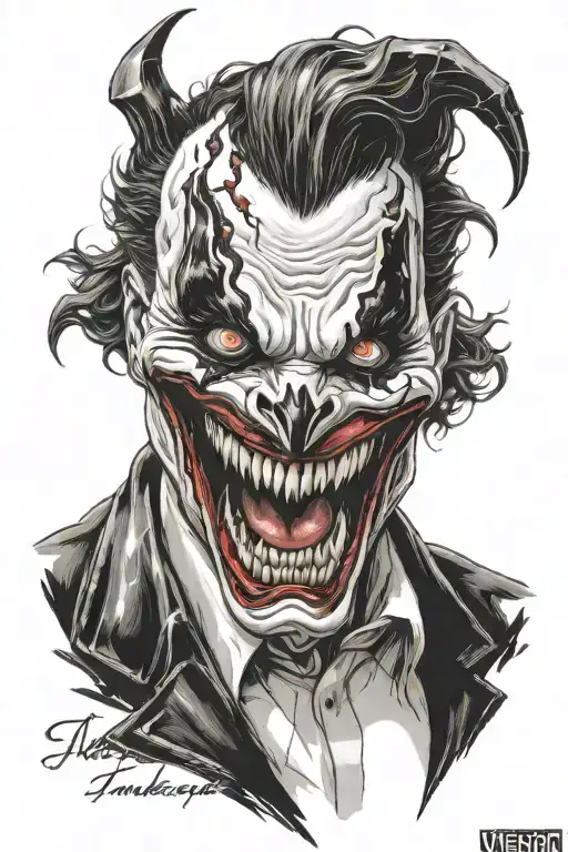venom/ joker tattoo design idea