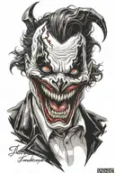 venom/ joker tattoo design idea