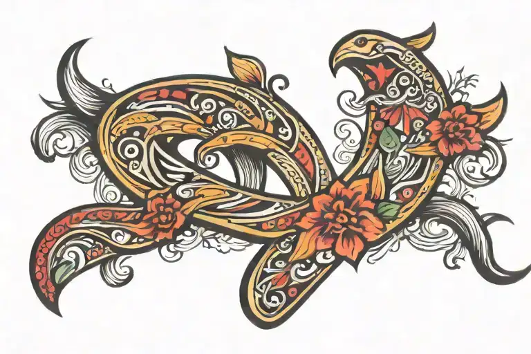 boomerang tattoo design idea