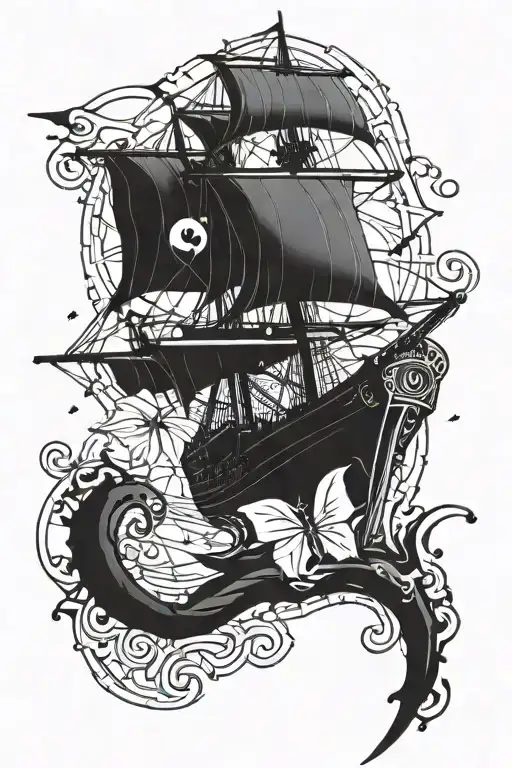 treasure planet simple tattoo design idea