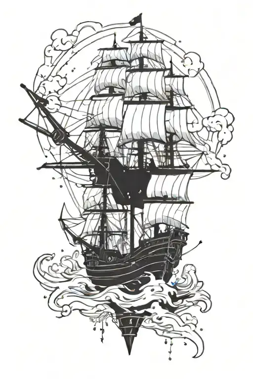 treasure planet simple tattoo design idea