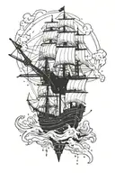 treasure planet simple tattoo design idea