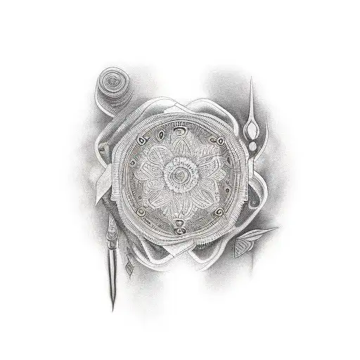 indian sleeve tattoo design idea