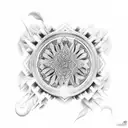 indian sleeve tattoo design idea