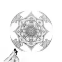 indian sleeve tattoo design idea