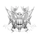 army honor guard tattoo design idea