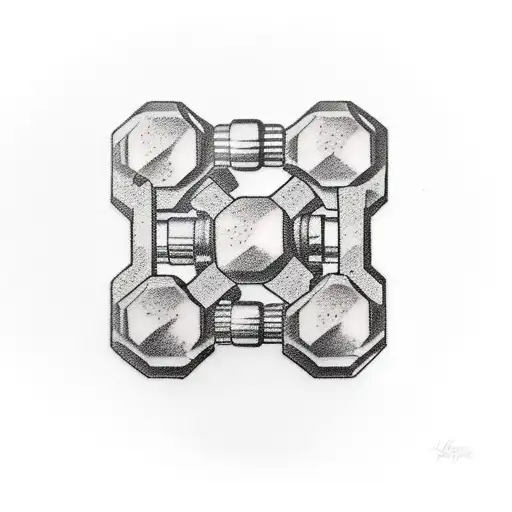 a single dumbbell of 10 kilograms tattoo design idea