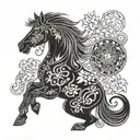 Design a unique and intricate tattoo inspired by the rich cultural heritage of Iran. Incorporate elements from ancient P tattoo design idea