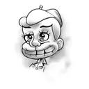 betty boop cartoon's "grampy" as bagpiper tattoo design idea