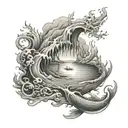 Lake of Fire tattoo design idea