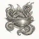 Lake of Fire tattoo design idea