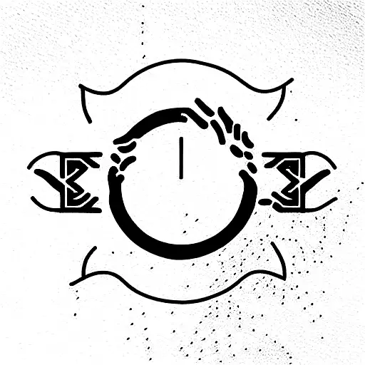 brand of sacrifice sign tattoo design idea