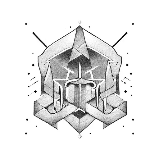 brand of sacrifice sign tattoo design idea