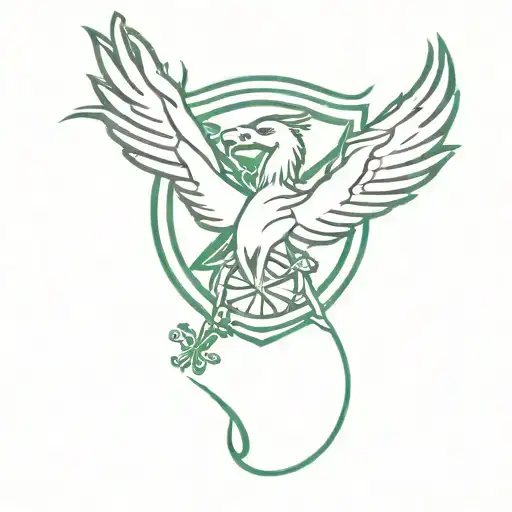 liverpool fc and boston celtics  tattoo design idea